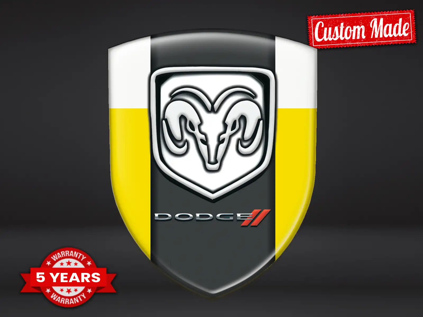 Dodge Aufkleber Selbstklebend Top Finish Custom Domes